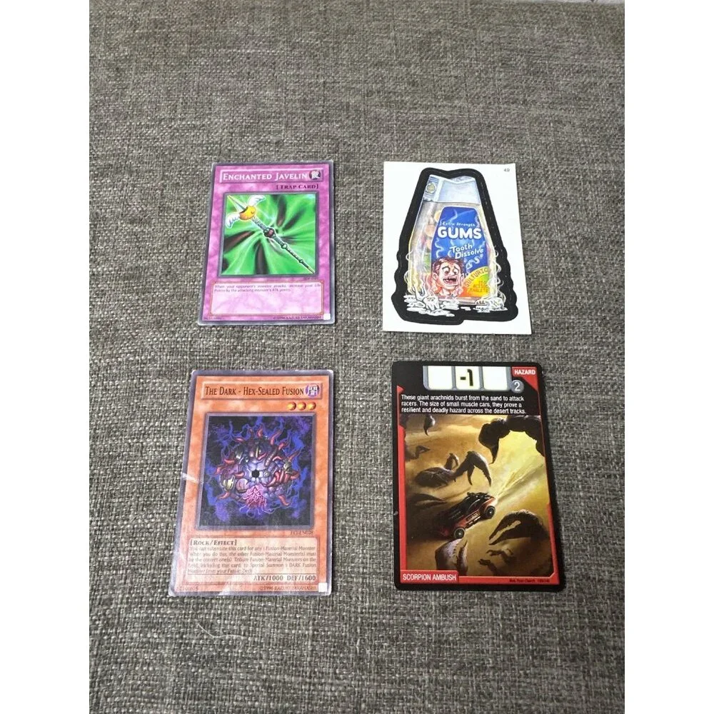 Mixed Trading Card Lot Featuring Yu-Gi-Oh Hot Wheels Vintage Sticker